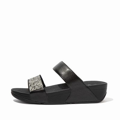 Fitflop Lulu Shimmer Splash Slides - Sandalen Damen - Schwarz (MOP918367)